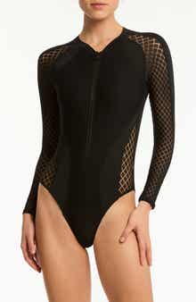 Sea Level Long Sleeve One-Piece Surf Swimsuit