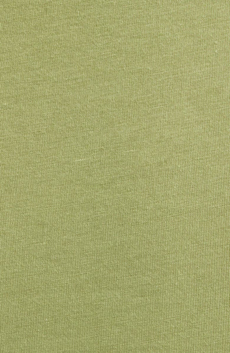 Topshop Ruched Long Sleeve Top, Alternate, color, Medium Green