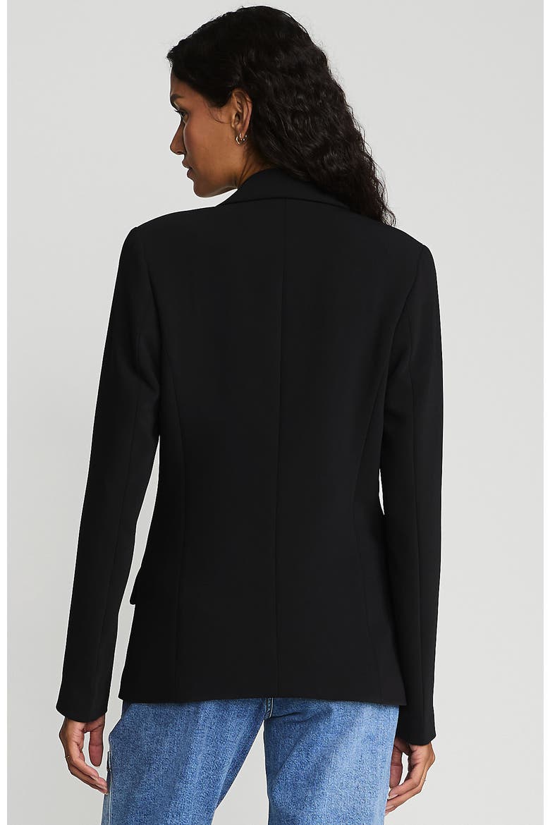 Crepe Blazer, Alternate, color, Black