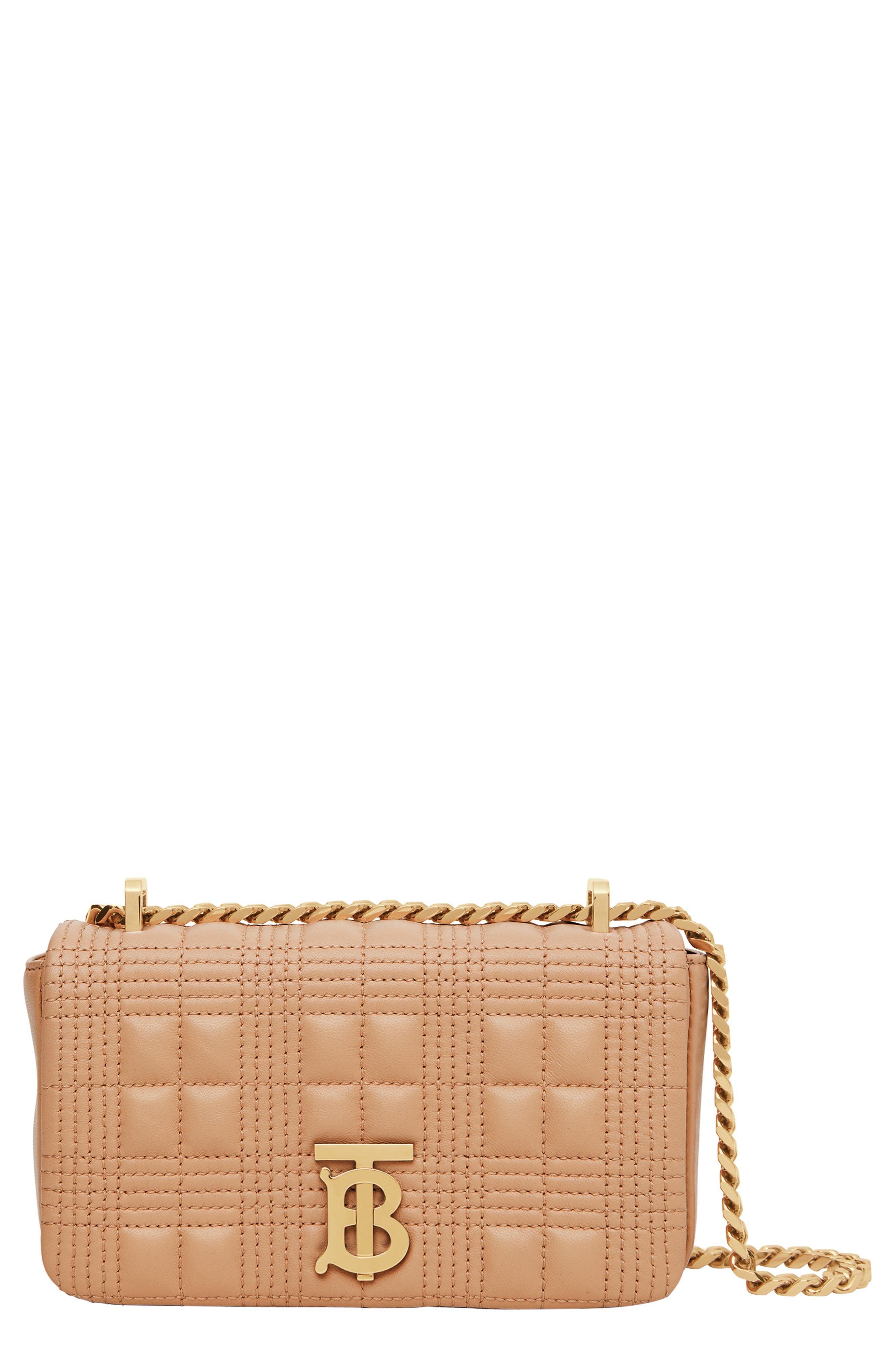 Mini Lola Quilted Lambskin Bag, Main, color, CAMEL