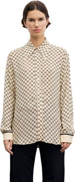 GERARD DAREL Jimi Geometric Fluid Shirt