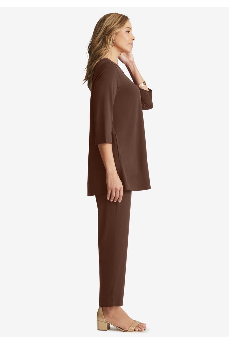 2 Piece Stretch Knit Mega Swing Set, Alternate, color, RICH BROWN