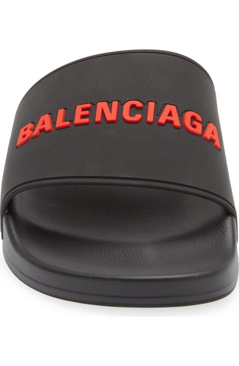 Balenciaga Logo Slide Sandal, Alternate, color,