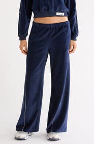 Free People Chalet All Day Velour Straight Leg Pants