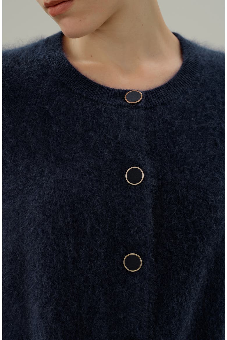 Women's Ultra-Soft Brushed Cashmere Cardigan, Alternate, color, Navy Blue