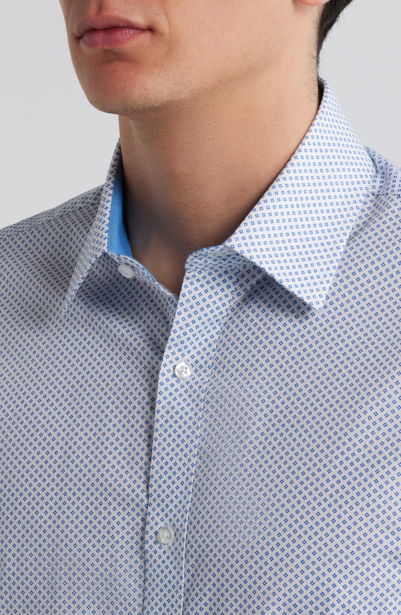 DANIEL HECHTER Paris Modern Fit Neat Geometric Print Cotton Dress Shirt, Alternate, color,