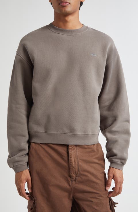 Gender Inclusive Script Embroidery Cotton Sweatshirt