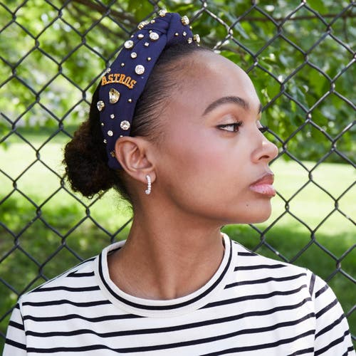 Lele Sadoughi Mlb Houston Astros Embellished Headband In Blue