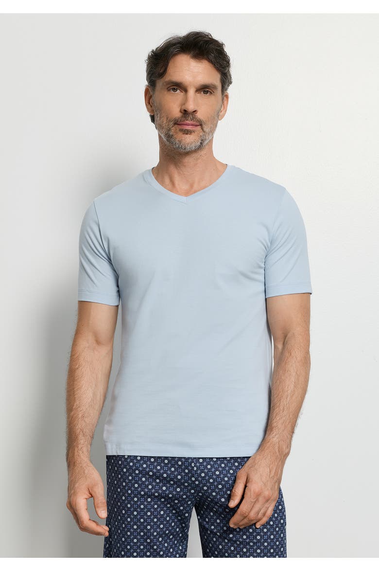 Living Shirts Cotton V-Neck T-Shirt, Alternate, color, Blue Lagoon