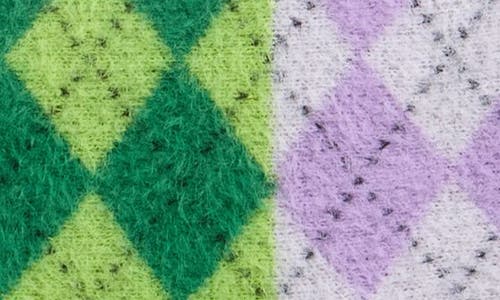 Cotton Emporium Kids' Geo Print Crewneck Sweater In Green