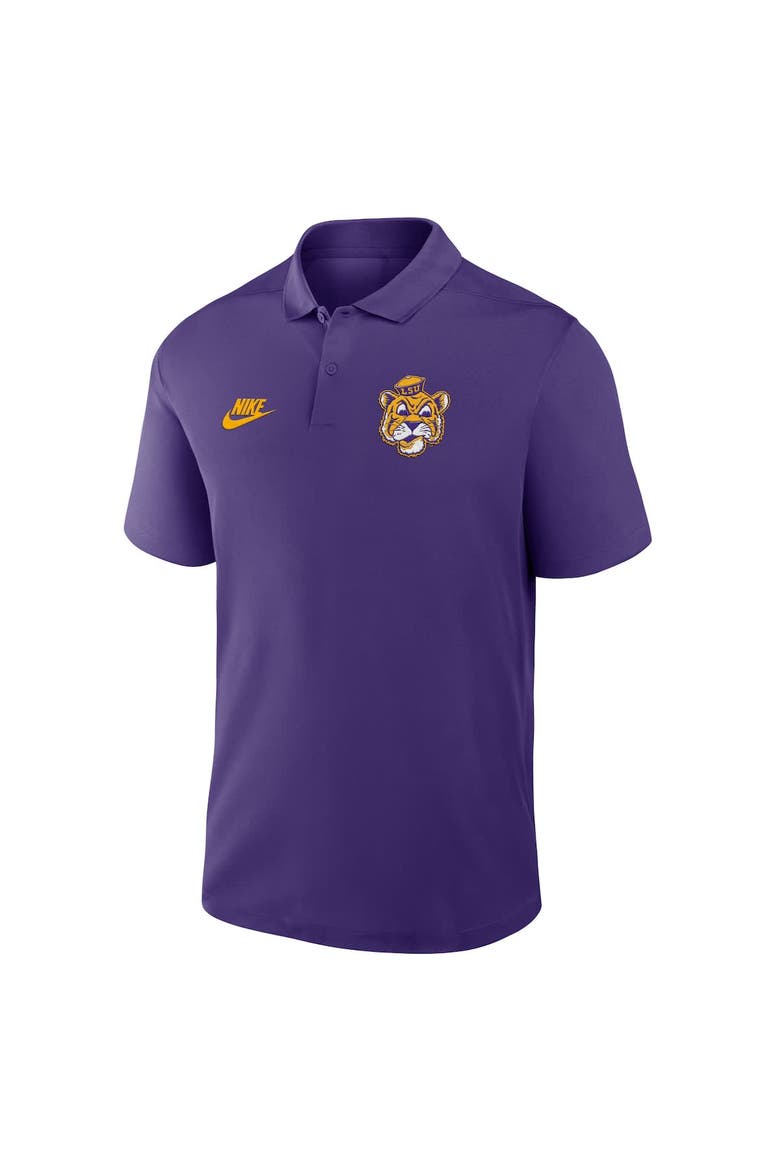 Men's Nike Purple LSU Tigers Primetime Victory Legacy Vault Logo Performance Polo, Alternate, color, Purple