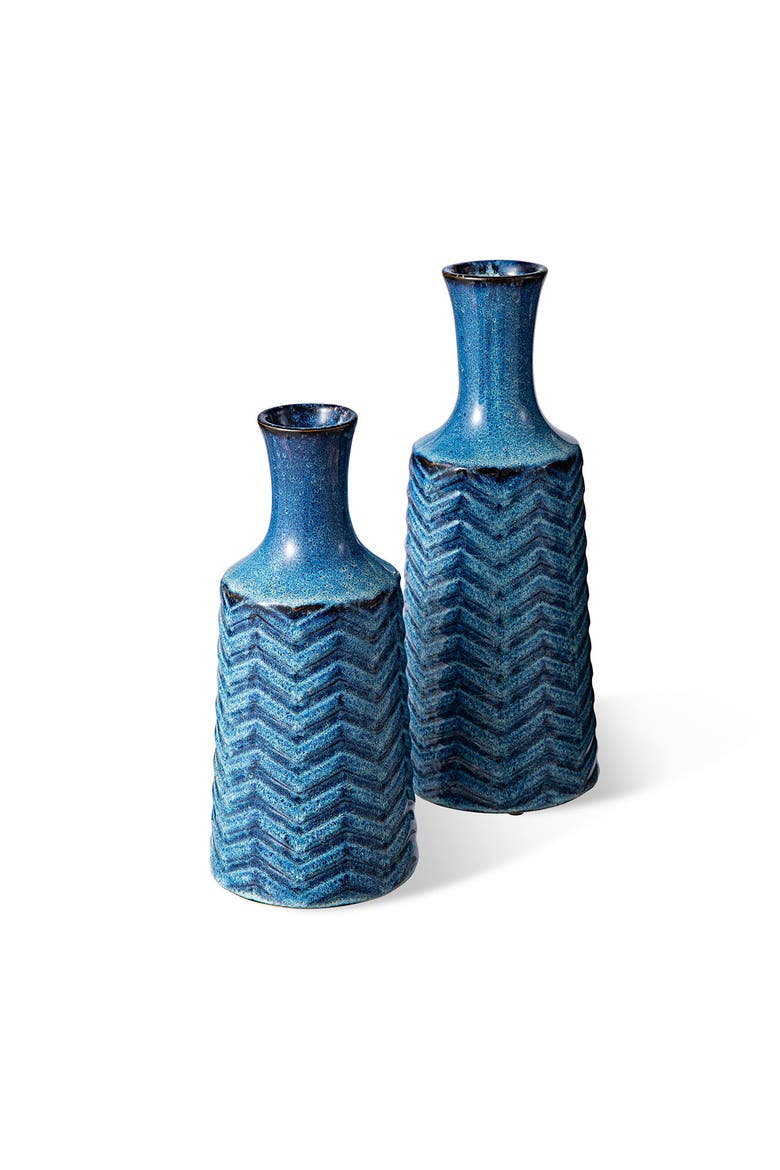 Set of 2 Modern Chevron Ceramic Table Vases | Nordstrom