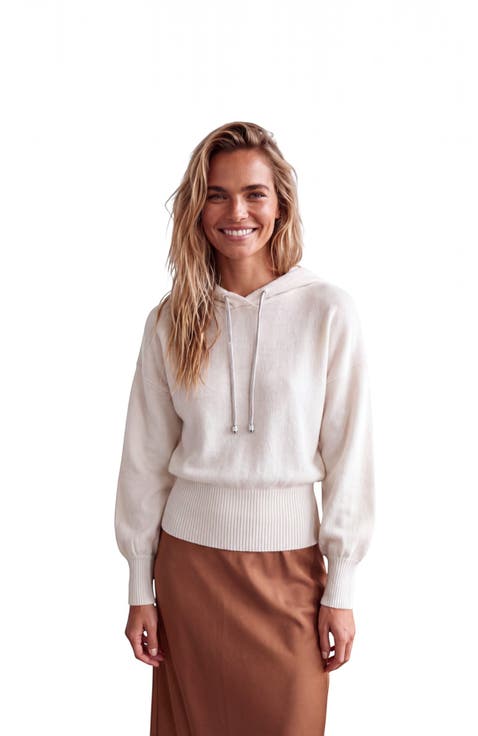 Hilary 100% Cashmere Hooded Pullover