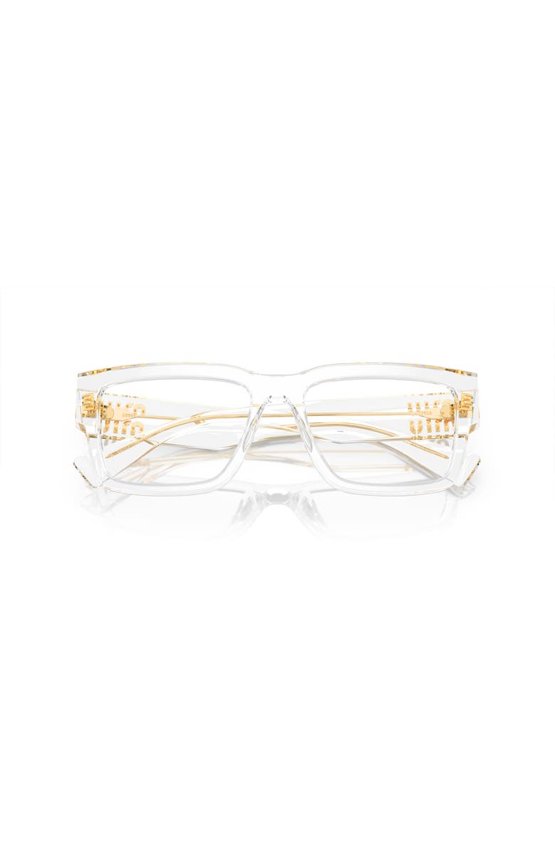 Miu Miu 54mm Rectangle optical glasses, Alternate, color, Transparent