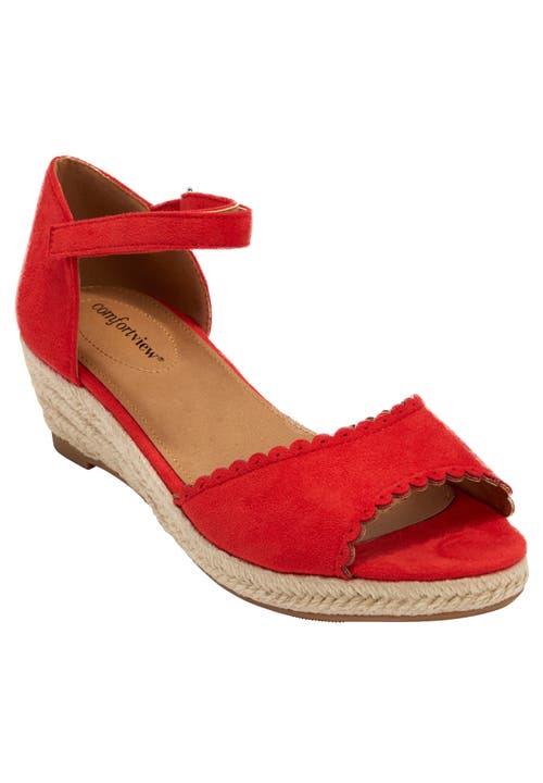 Comfortview The Charlie Espadrille In Red