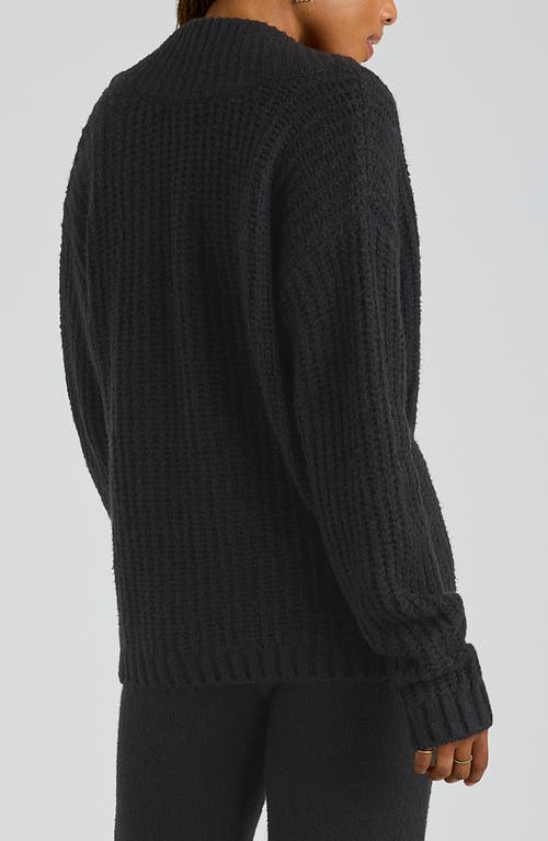 Florence By Mills Open Back Reversible Sweater In Black