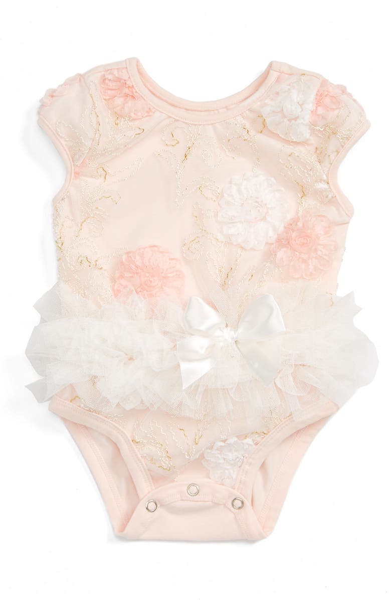 Popatu Floral Tutu Bodysuit, Main, color, 