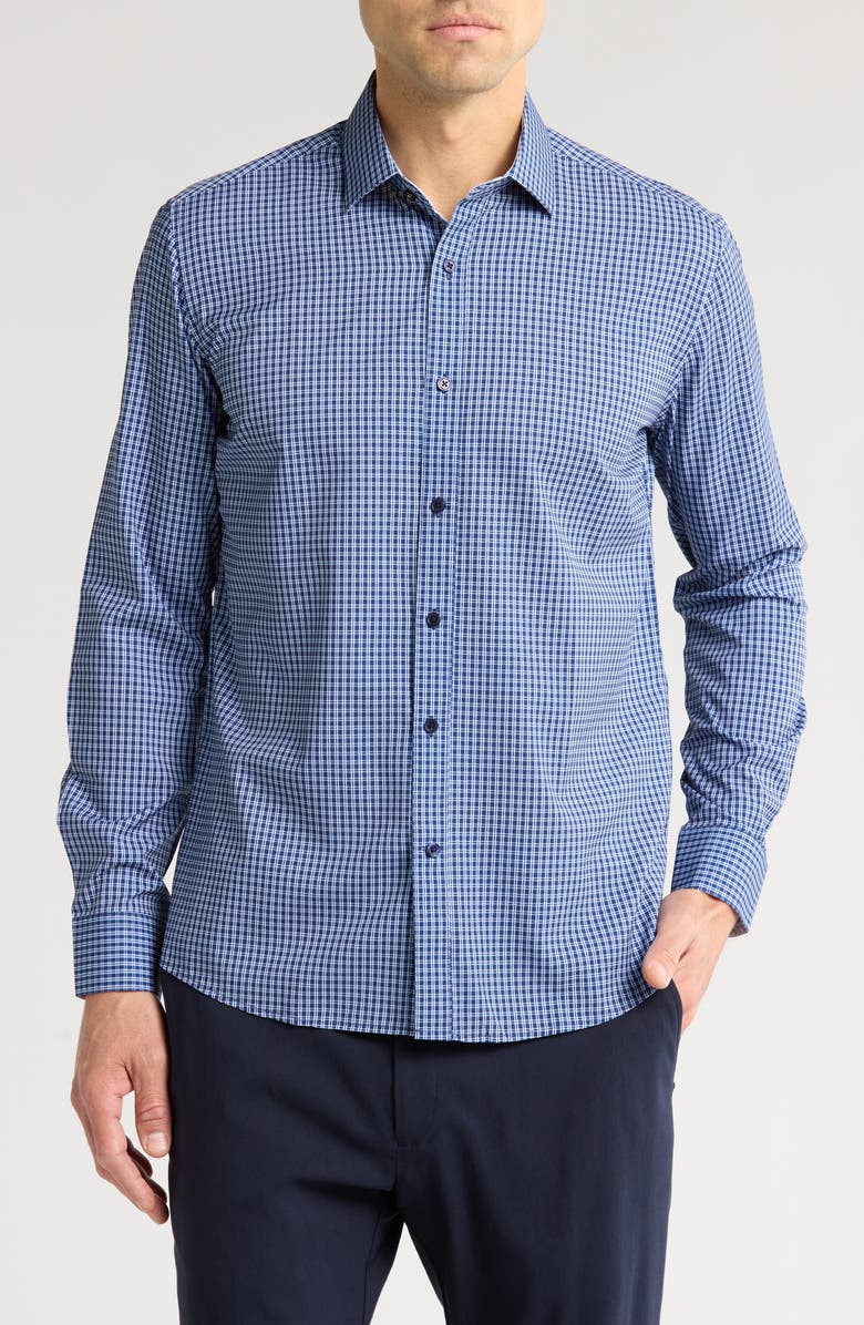 TOM BAINE Slim Fit 4-Way Stretch Performance Button-Down Shirt, Main, color,
