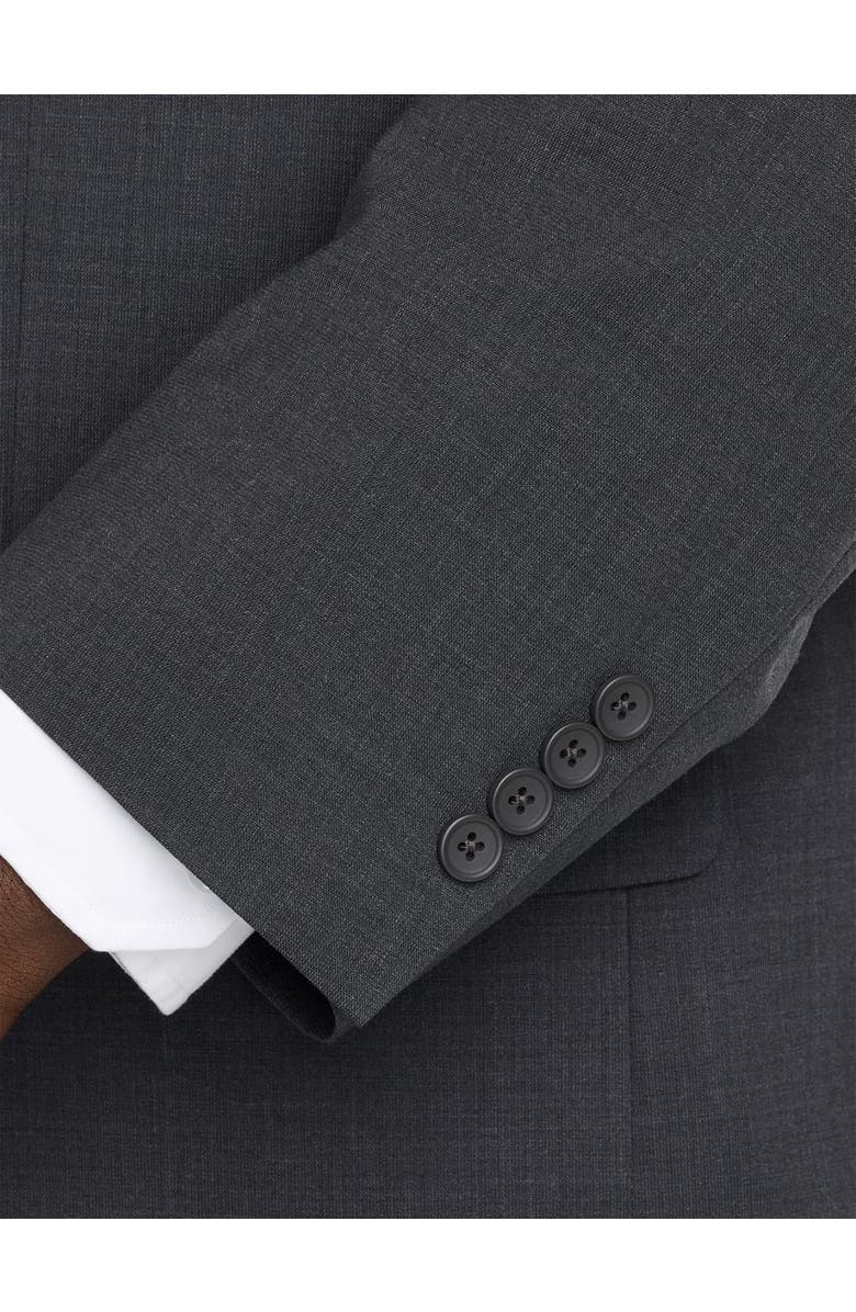 Oak Hill by DXL Big & Tall Perfect Fit Jacket-Relaxer Suit Jacket, Alternate, color, Charcoal