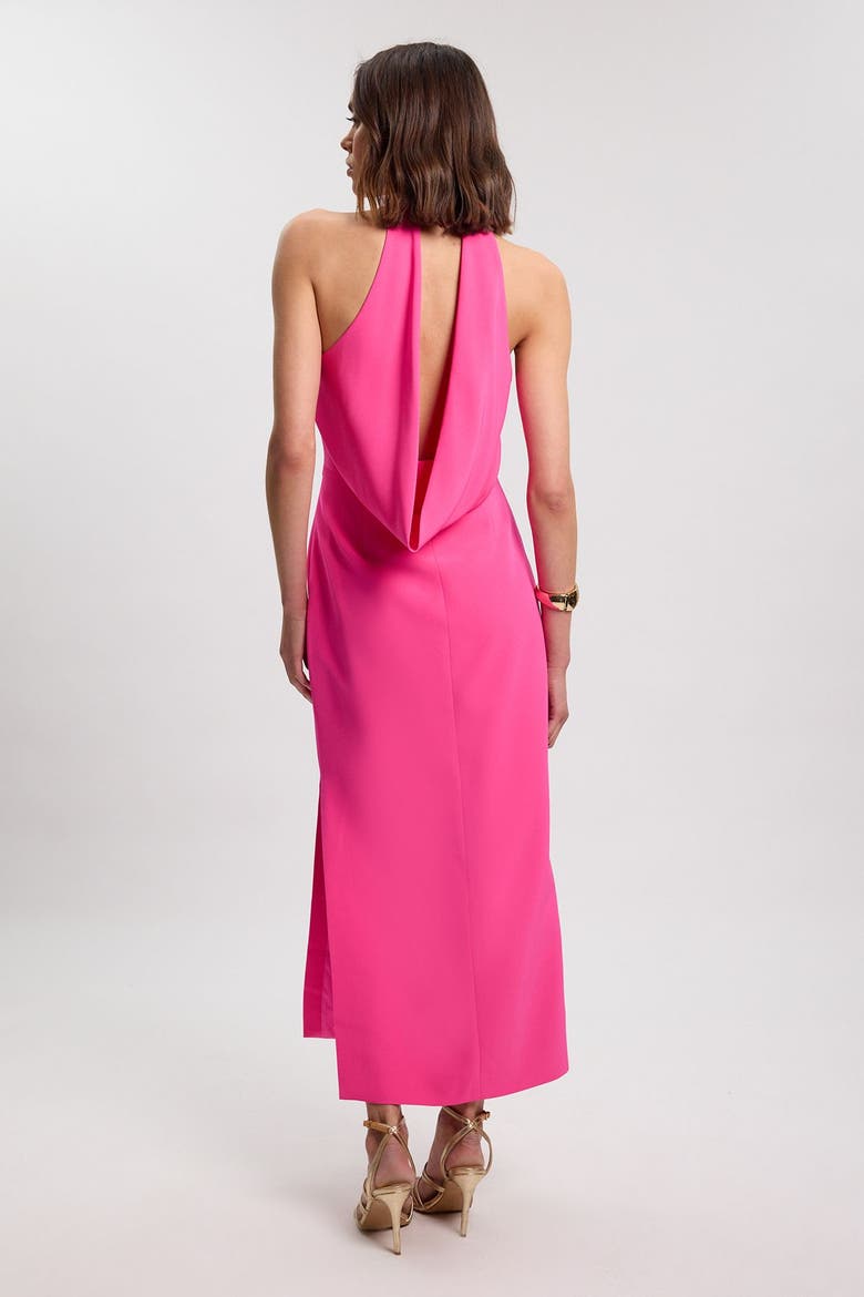 Soft Tailored Halter Maxi Dress, Alternate, color, Pink