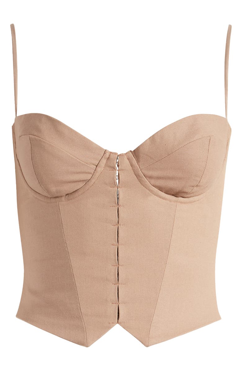 Mistress Rocks Cotton & Linen Corset Top, Alternate, color,