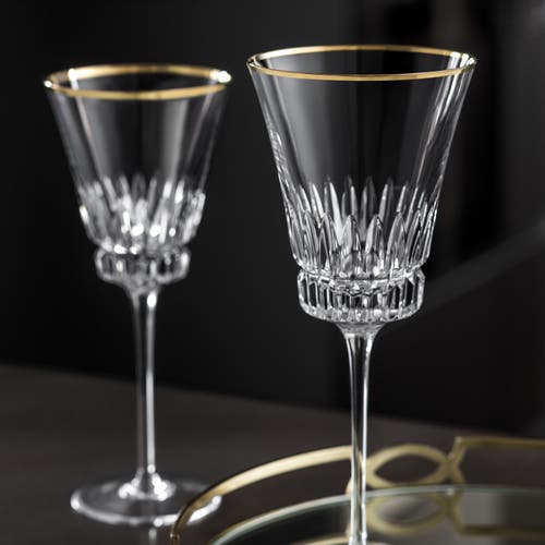 Villeroy & Boch Grand Royal Gold White Wine Pair In Clear