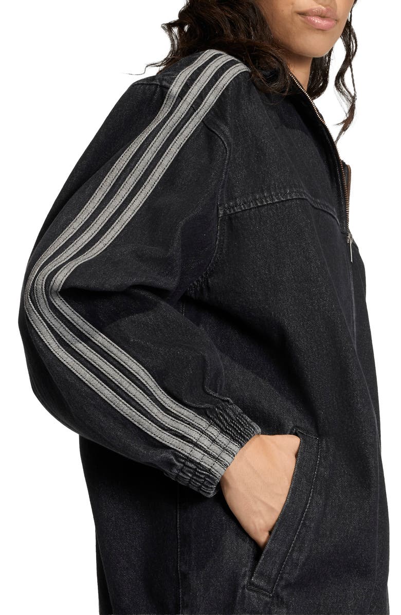 adidas Originals Firebird Denim Track Jacket, Alternate, color, True Black Denim