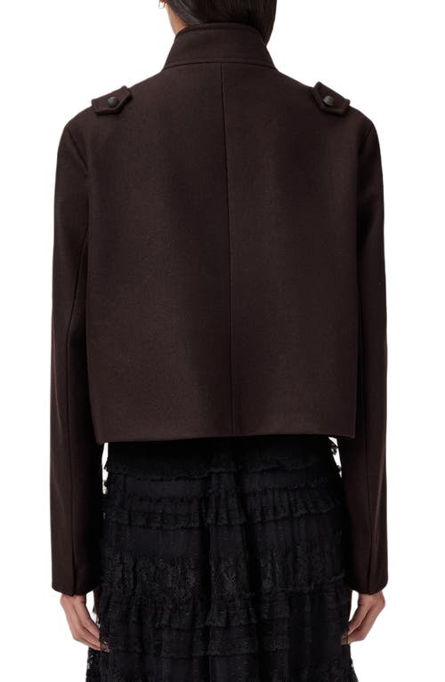 Allsaints Rummy Double Breasted Wool Blend Jacket In Burgundy