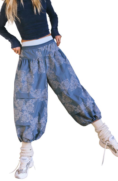 Shop Free People Fp Movement Gonna Love Me Eyelet Crop Joggers In Skyline