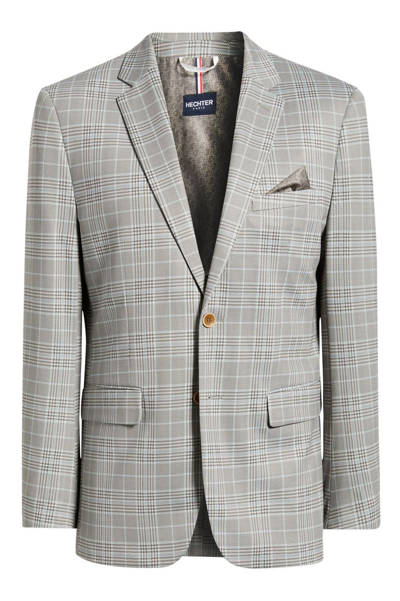 Tan Glen Check Knit Sport Coat, Alternate, color, TAN