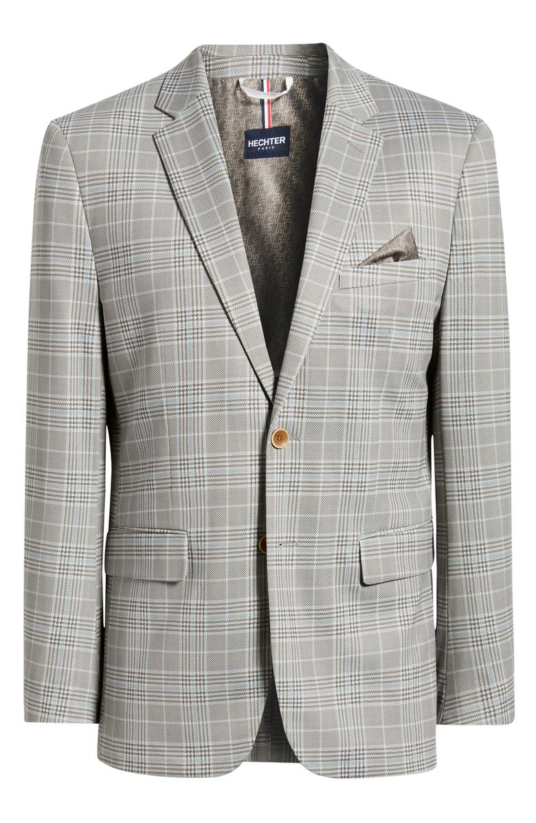 DANIEL HECHTER Tan Glen Check Knit Sport Coat, Alternate, color, Tan