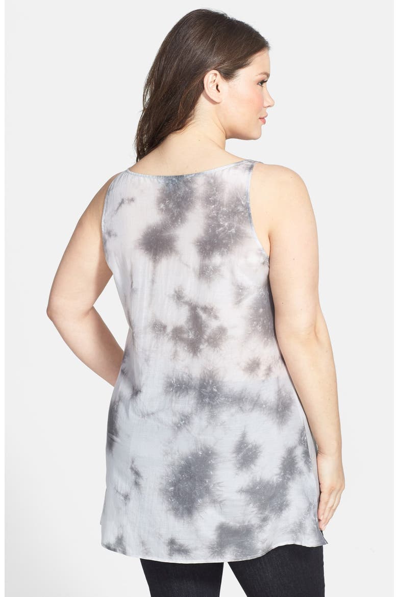Scoop Neck Long Cotton & Silk Shell, Alternate, color, PEARL