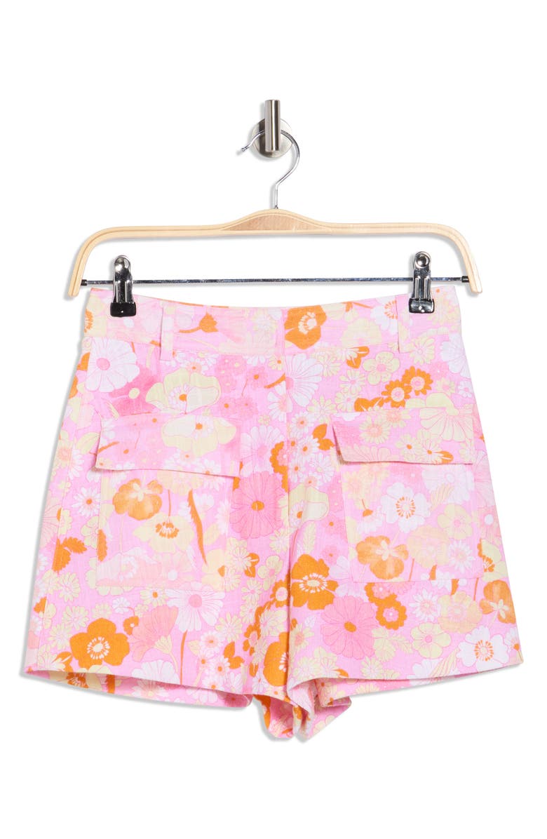 maje Isella Floral Shorts, Alternate, color, 