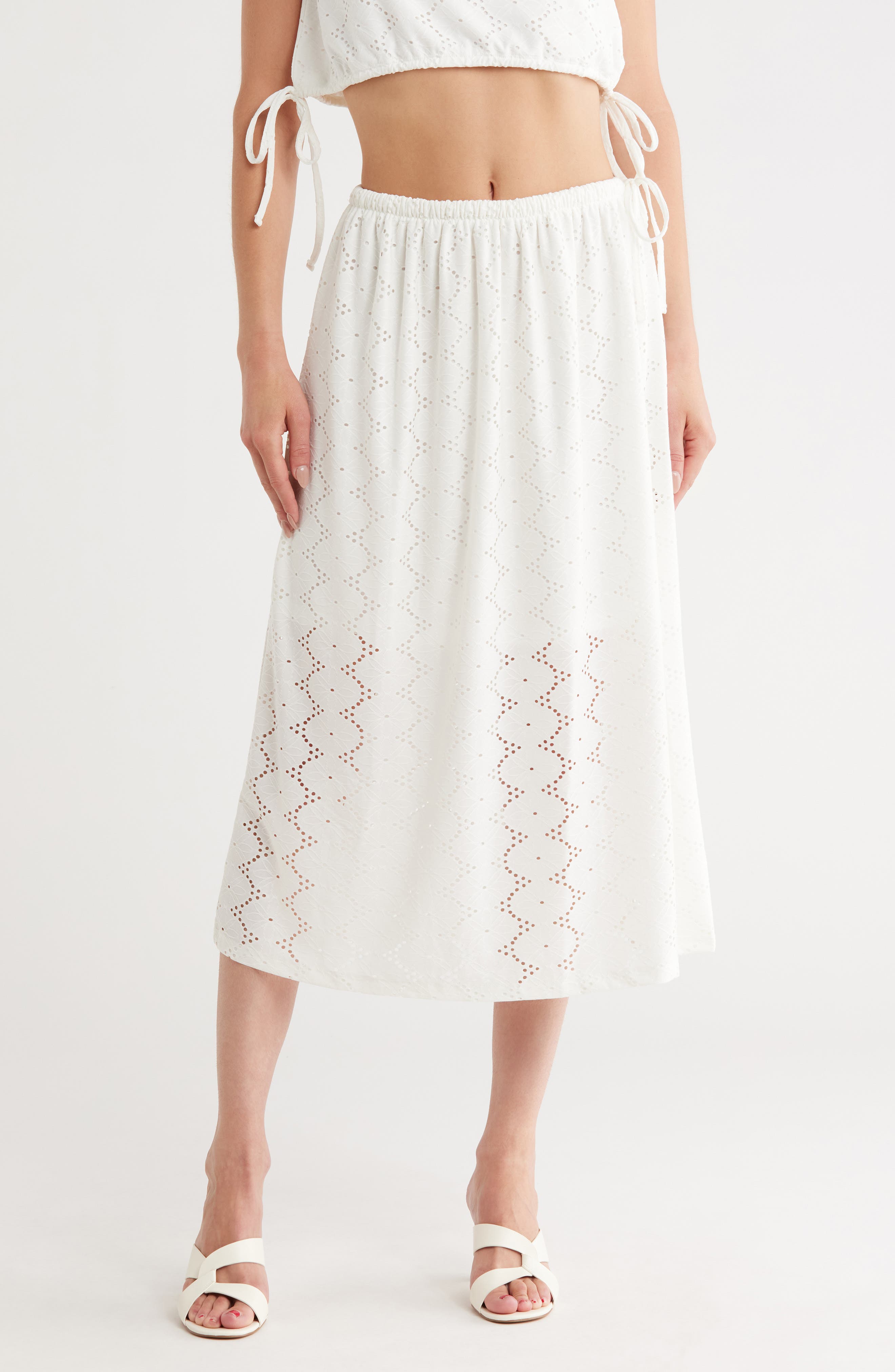 VERO MODA Kim Eyelet Maxi Skirt