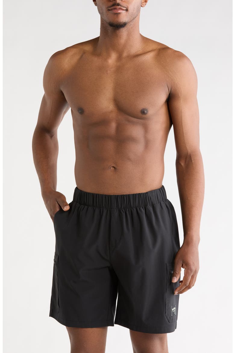 Outlander Cargo Walk Shorts, Main, color, BLACK