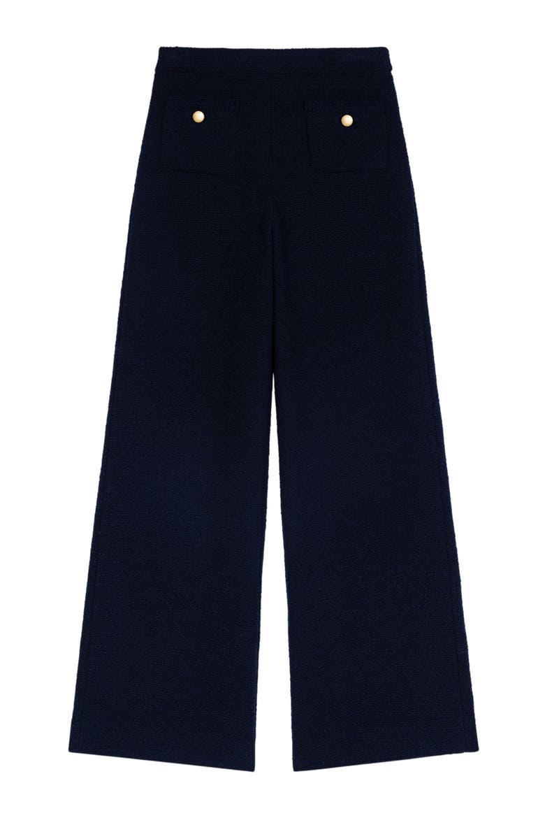 Tweed trousers, Alternate, color, Navy