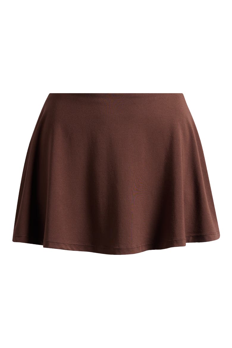 Smooth Layers Mini Skort, Main, color, COCOA