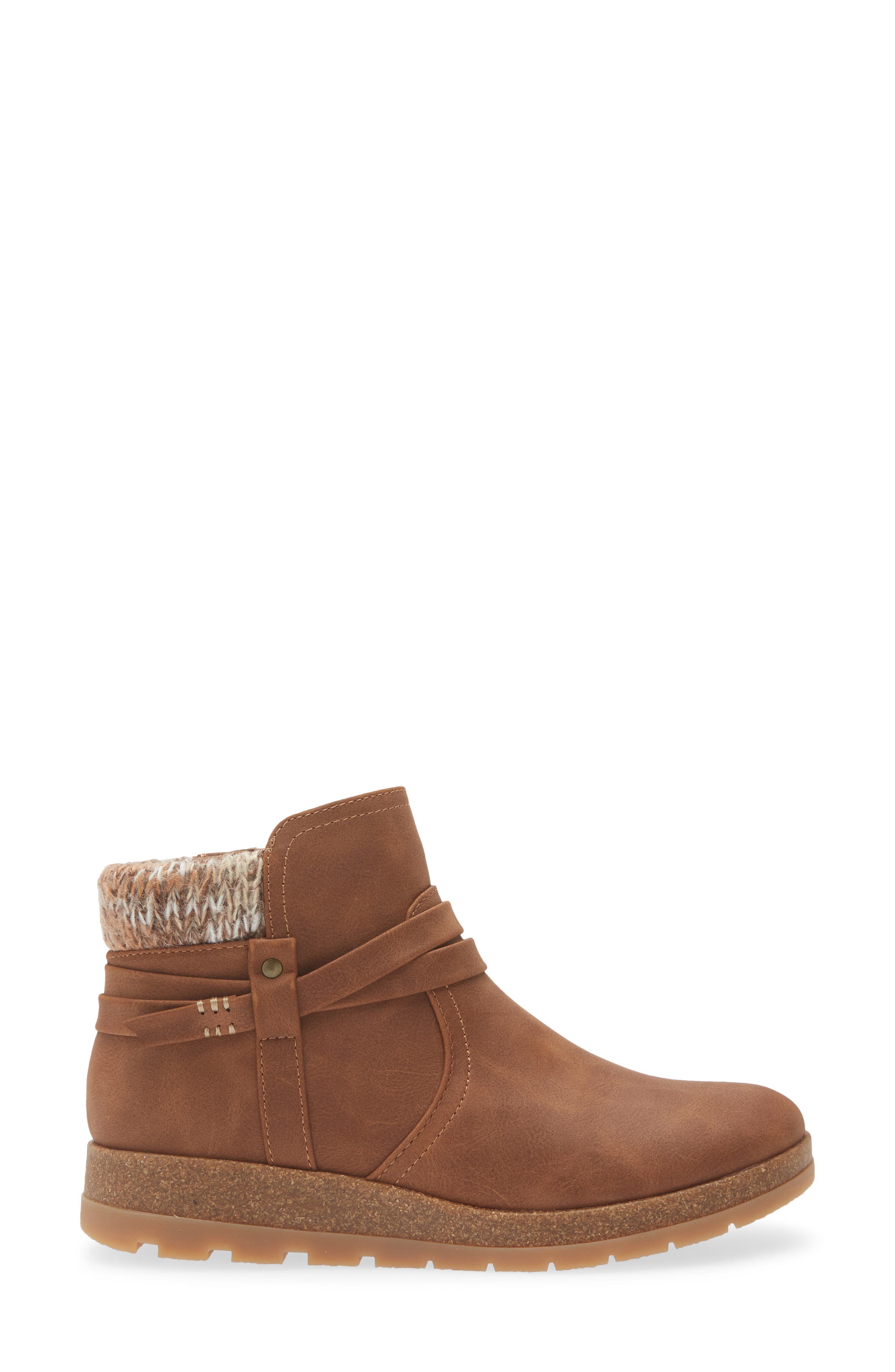 Lilith Faux Leather Bootie, Alternate, color, WHISKEY/ DARK BROWN