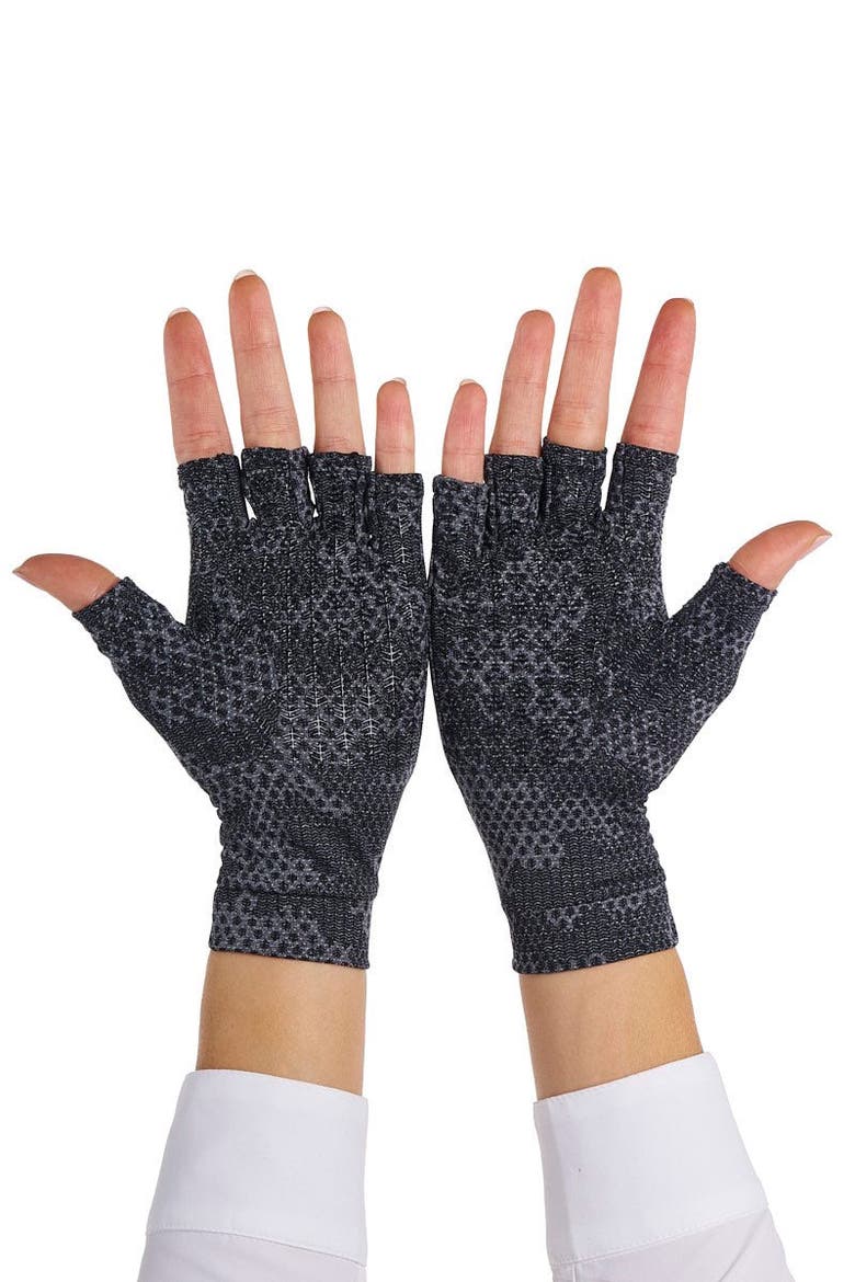 Ouray Fingerless UV Sun Gloves, UPF 50+ Sun Protection, Alternate, color, Charcoal Coolibar Camo