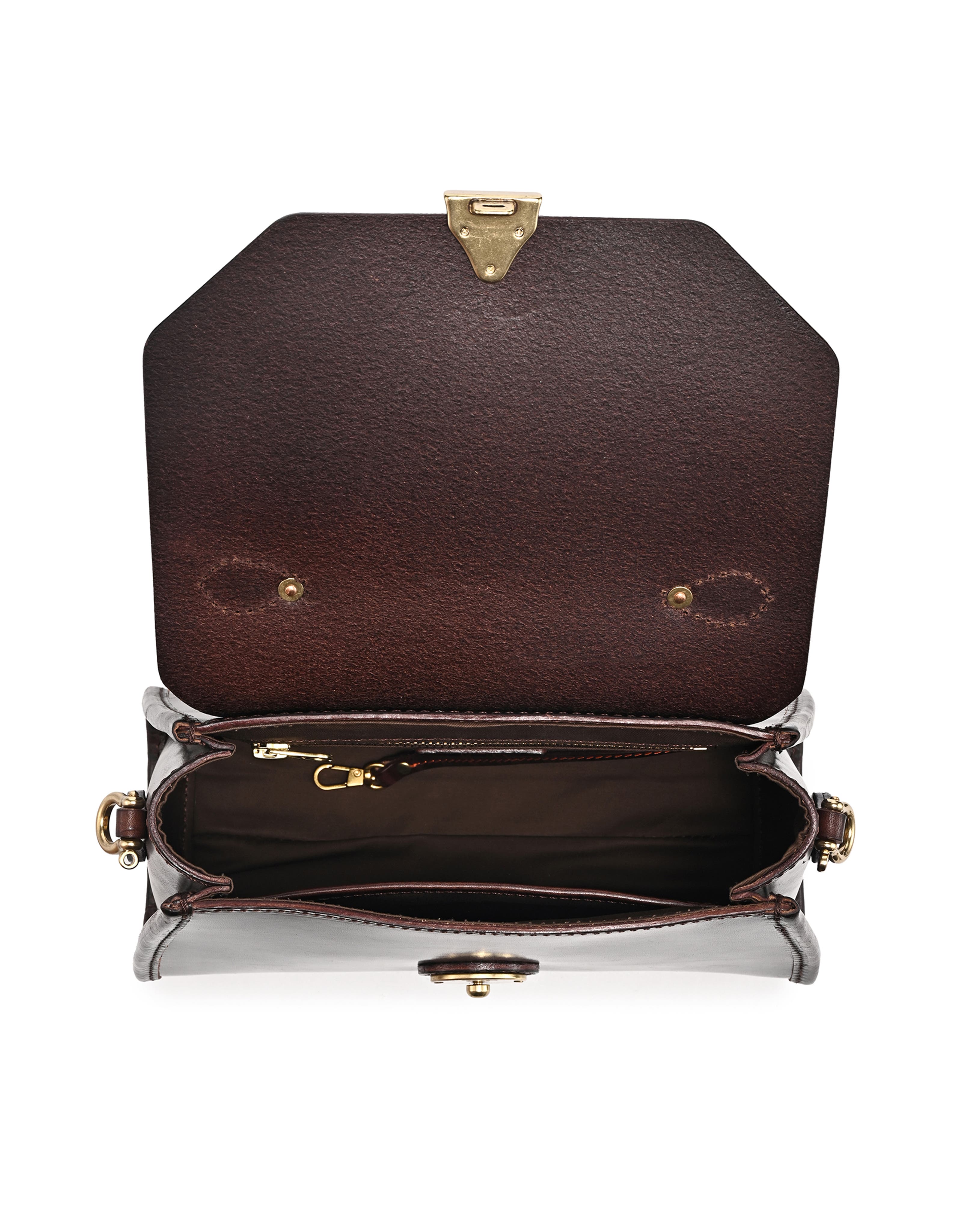 OLD TREND Laurel Genuine Leather Classic Everyday Satchel, Alternate, color, Brown