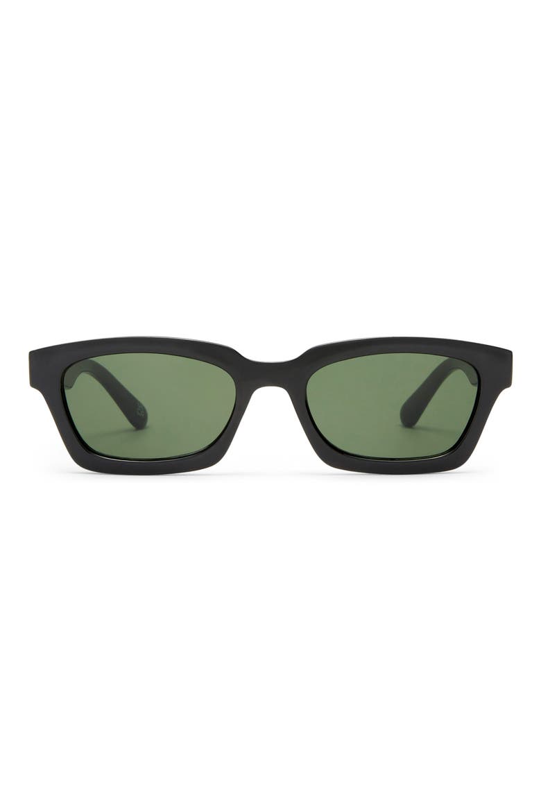 Sculptor 50mm Rectangular Sunglasses, Main, color, SHINY BLACK