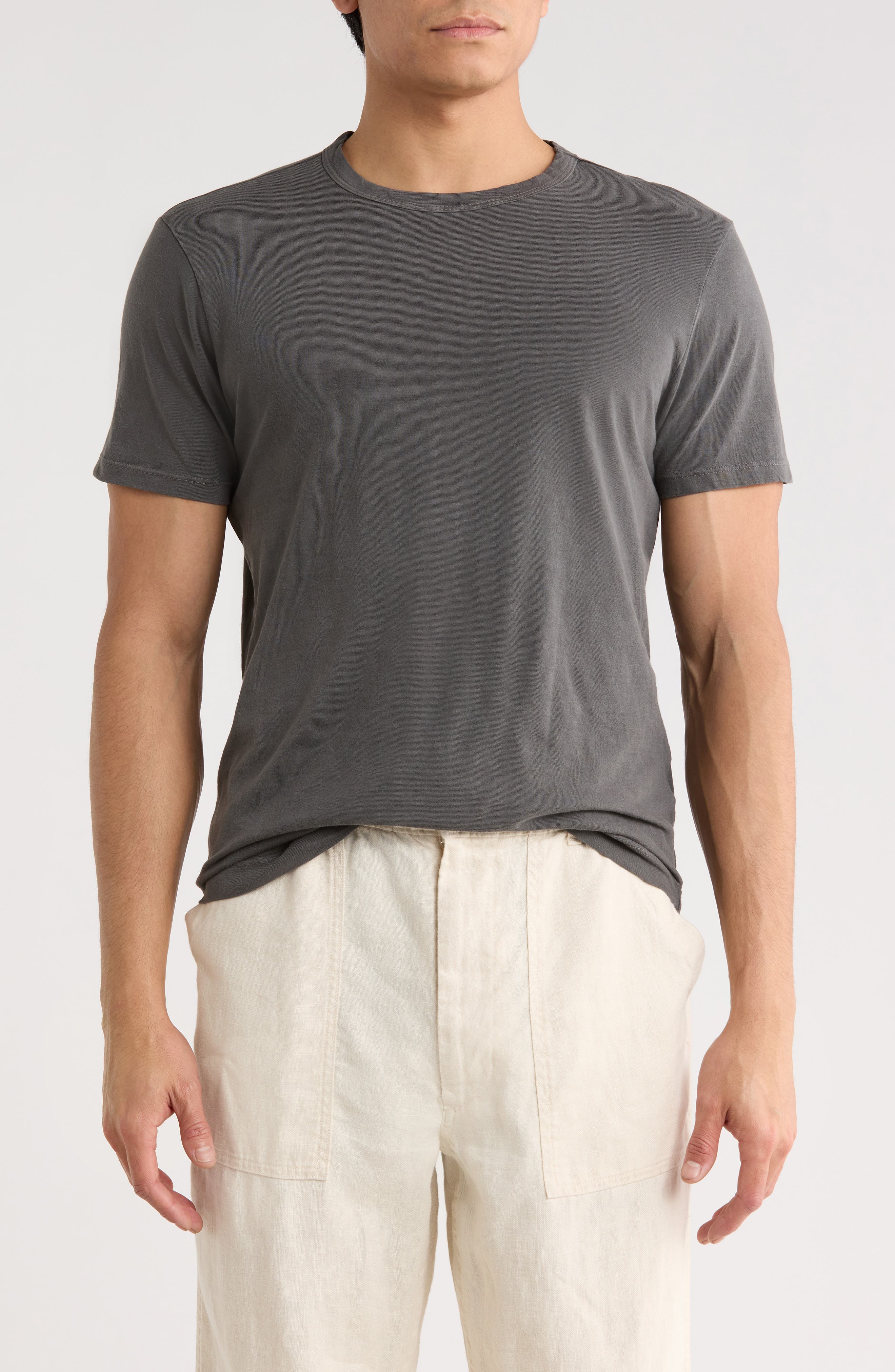 BUCK MASON PIMA CURVED HEM TEE