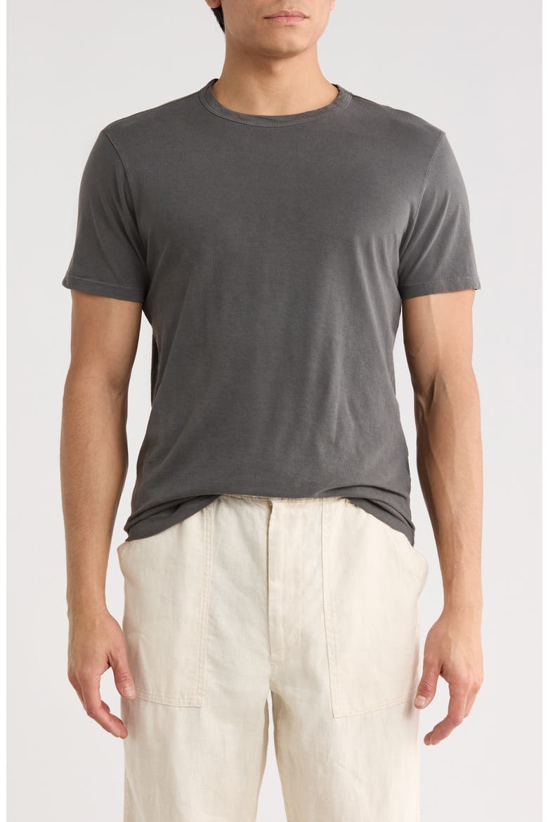 PIMA CURVED HEM TEE, Main, color, FADED BLACK VENICE WASH