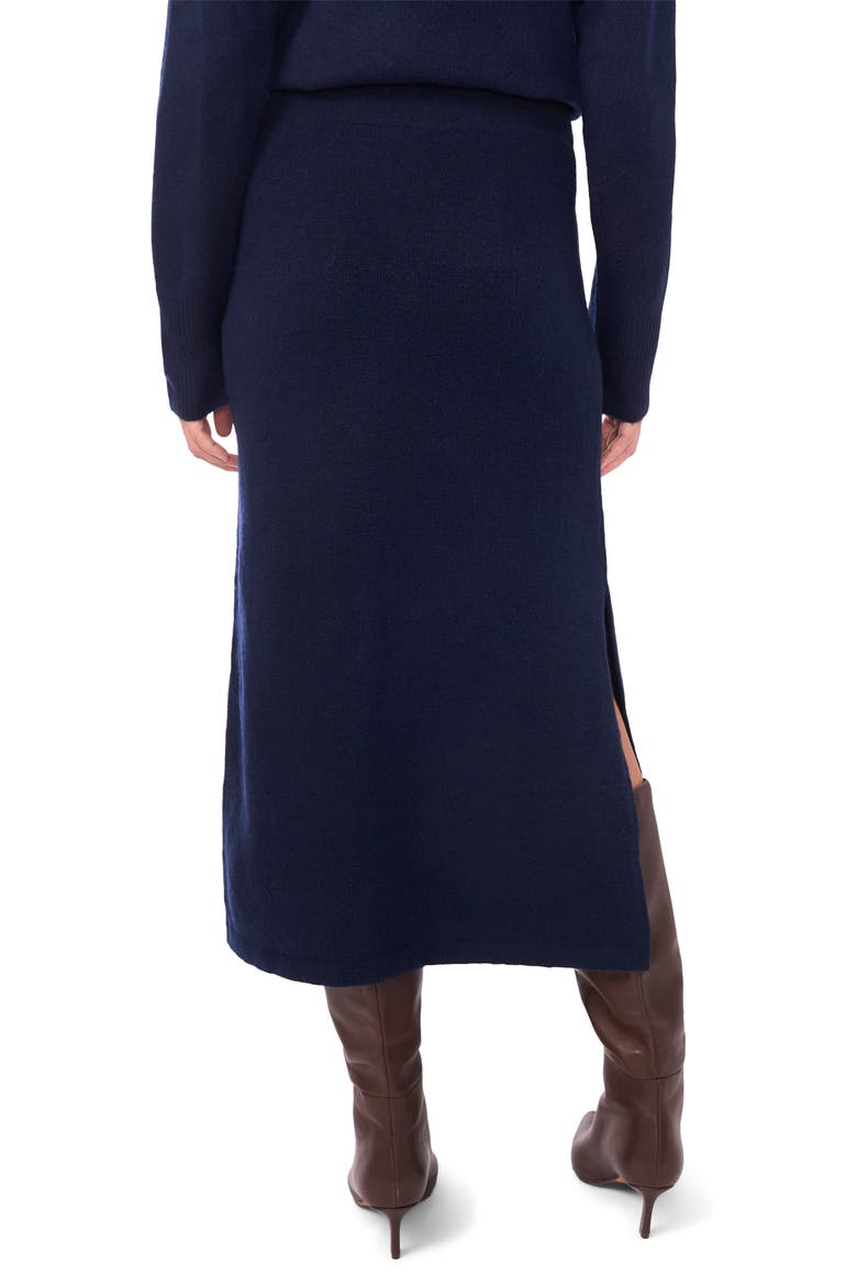Side Slit Midi Skirt, Alternate, color, CLASSIC NAVY
