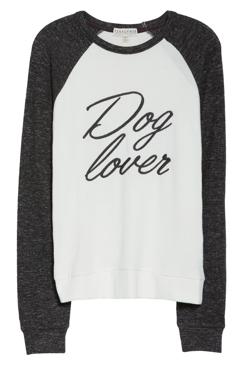 Hip Hound Embroidered Pajama Top, Alternate, color, IVORY