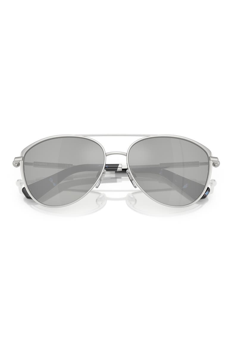 59mm Pilot Sunglasses, Alternate, color, SILVER