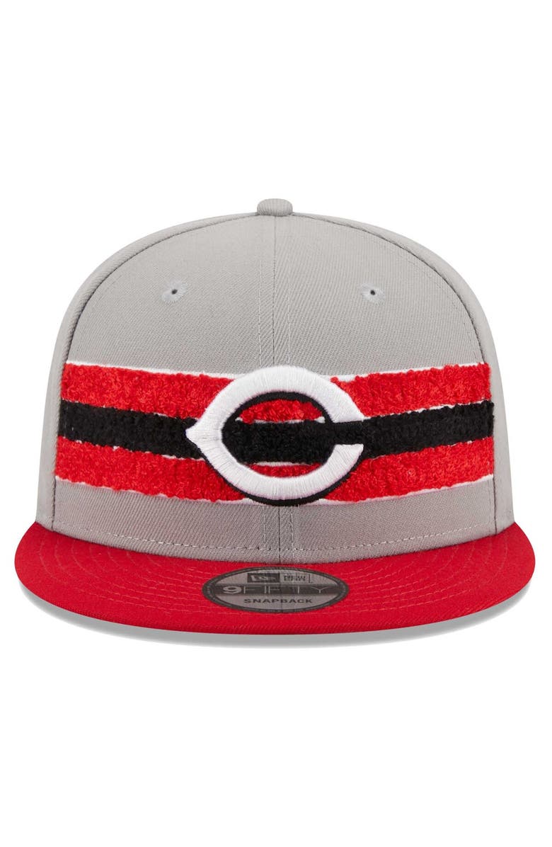 New Era Men's New Era Gray/Red Cincinnati Reds Band 9FIFTY Snapback Hat, Alternate, color, 