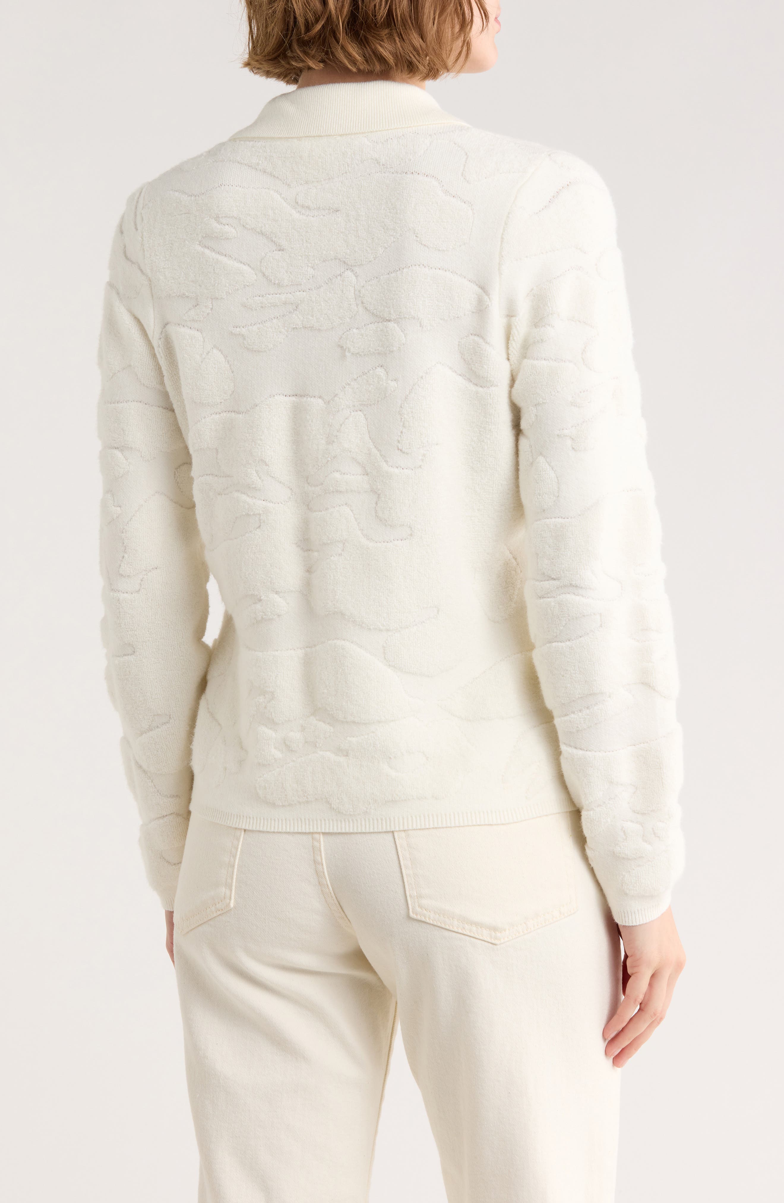 Textured Polo Cardigan - image 2