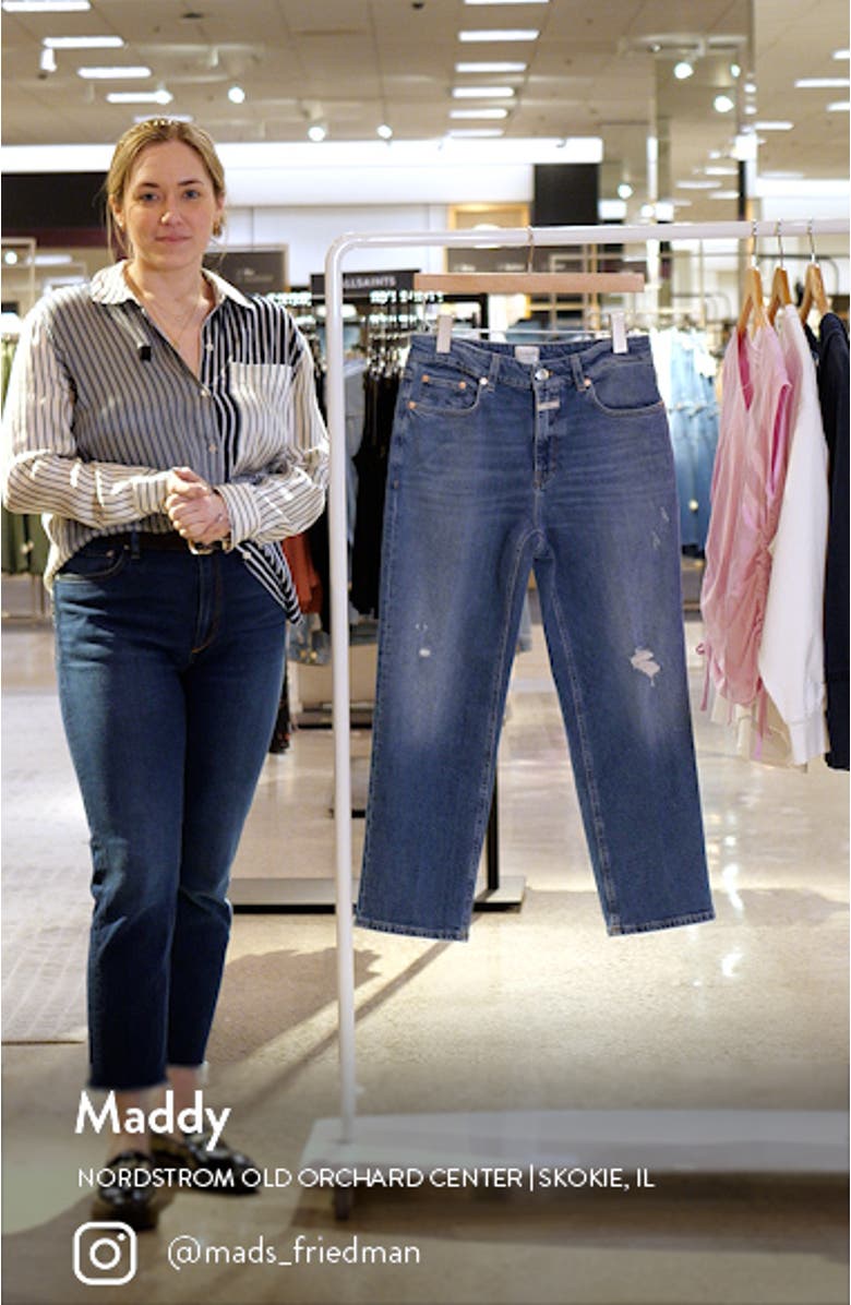 Milo High Waist Ankle Slim Organic Cotton Jeans, sales video thumbnail