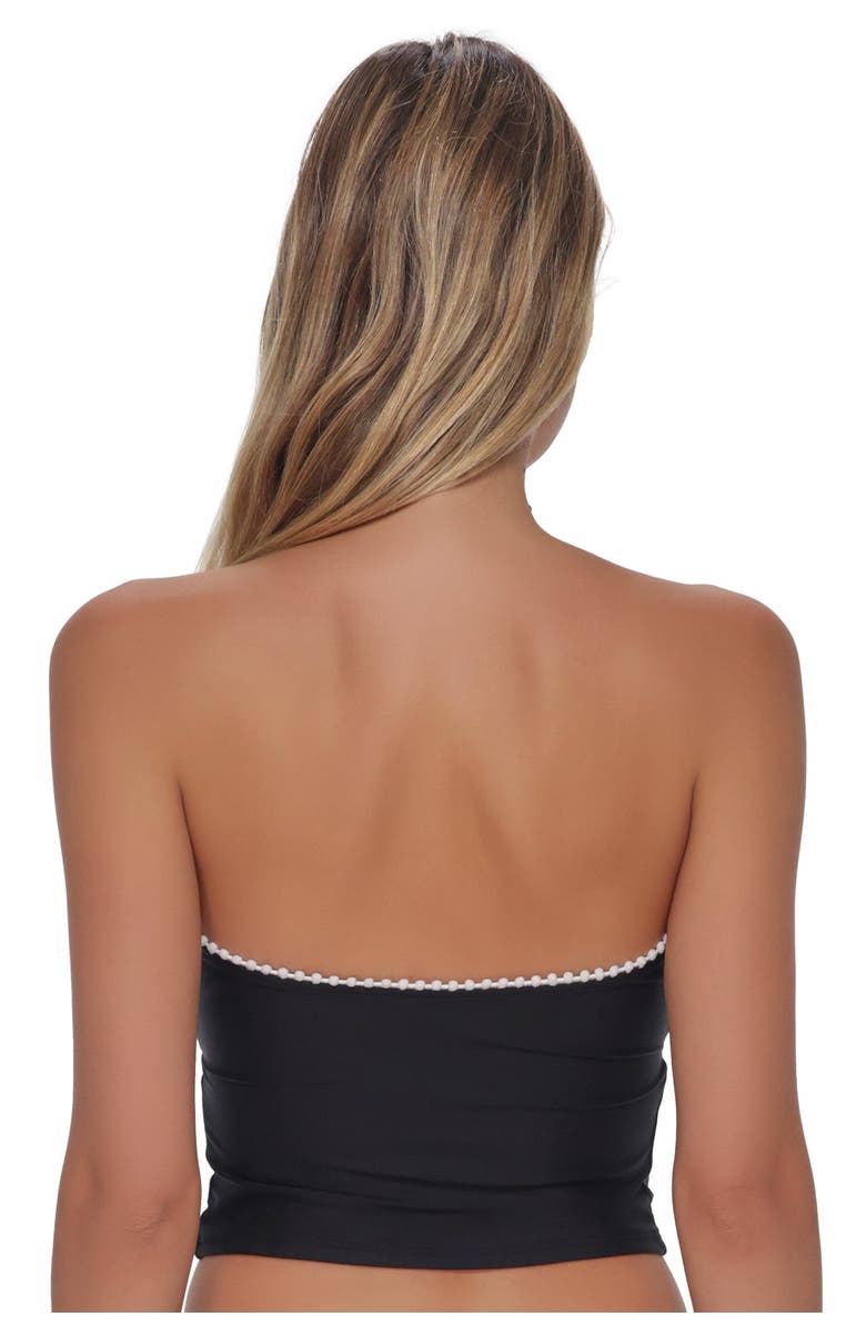 Swim Systems Pom Pom Dolly Crop Top Bikini Swimsuit, Alternate, color, Black